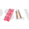 Q-C-0042 - 2.0mm gold plated connector with red housing  
